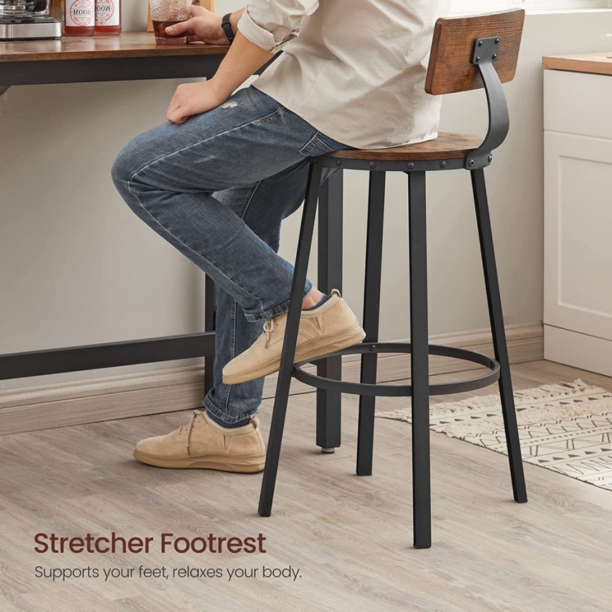 AVEN Bar Stool Brown/Black