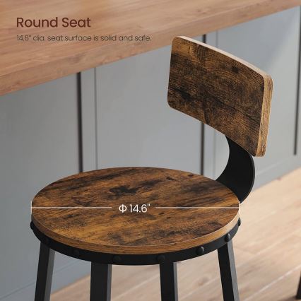 AVEN Bar Stool Brown/Black