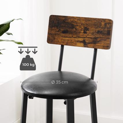 AVEN Bar Stool Brown/Black