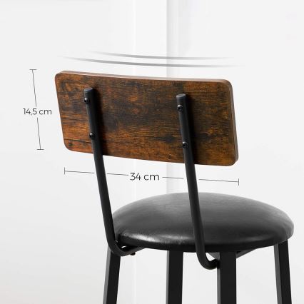 AVEN Bar Stool Brown/Black
