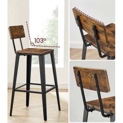 AVEN Bar Stool Brown/Black