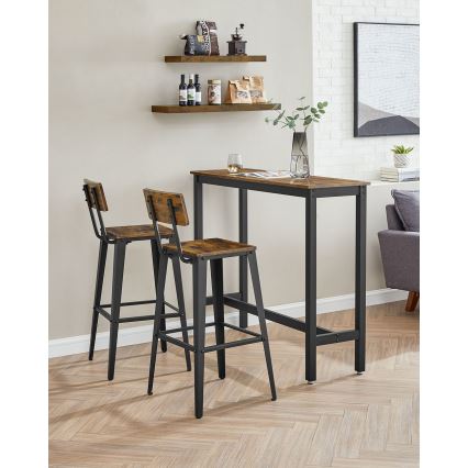 AVEN Bar Stool Brown/Black
