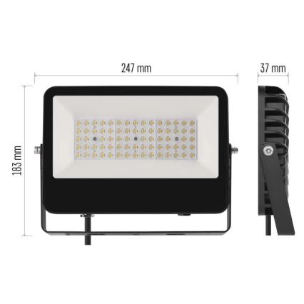 LED Floodlight AVENO LED/48W/230V 4000K 7200 lm IP66 black