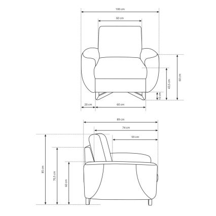 AVESTA Anthracite Armchair