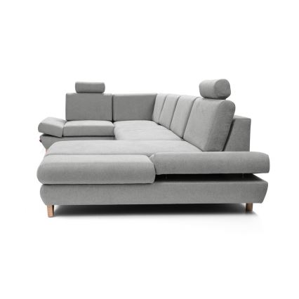 AVESTA U-shaped Upholstered Corner Sofa Bed with Storage, Gray