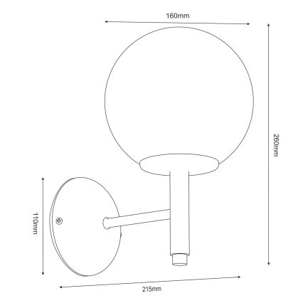AWINION Wall Light 1xE27/15W/230V Beige/Gold