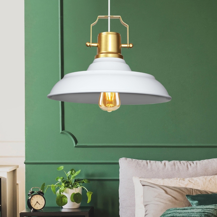 AYD Pendant Light 1xE27/40W/230V White/Gold