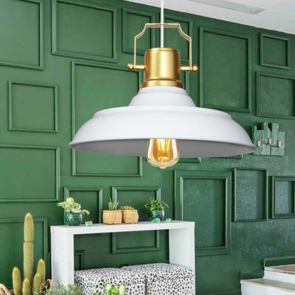 AYD Pendant Light 1xE27/40W/230V White/Gold