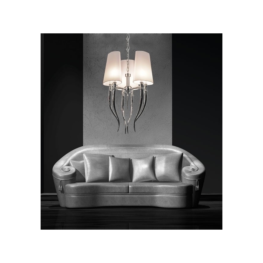 Azzardo AZ0028 - Chandelier on a string DIABLO 6xE14/11W/230V white