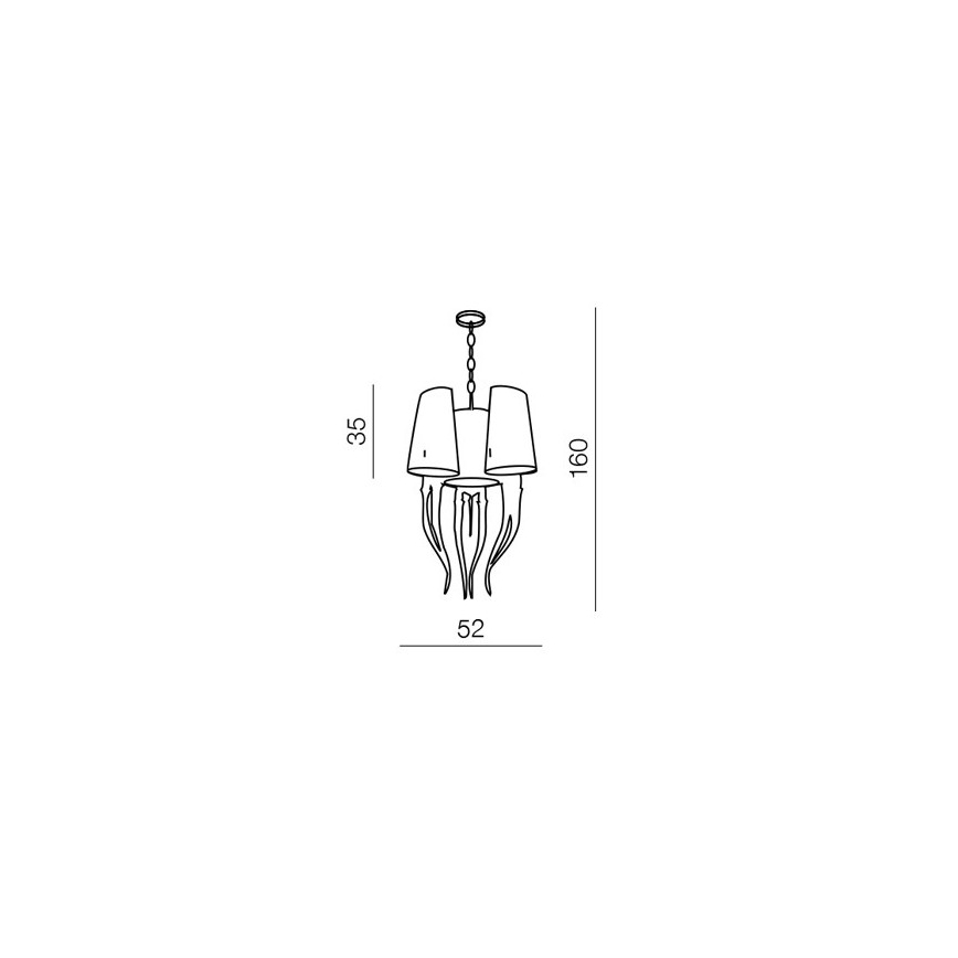 Azzardo AZ0028 - Chandelier on a string DIABLO 6xE14/11W/230V white