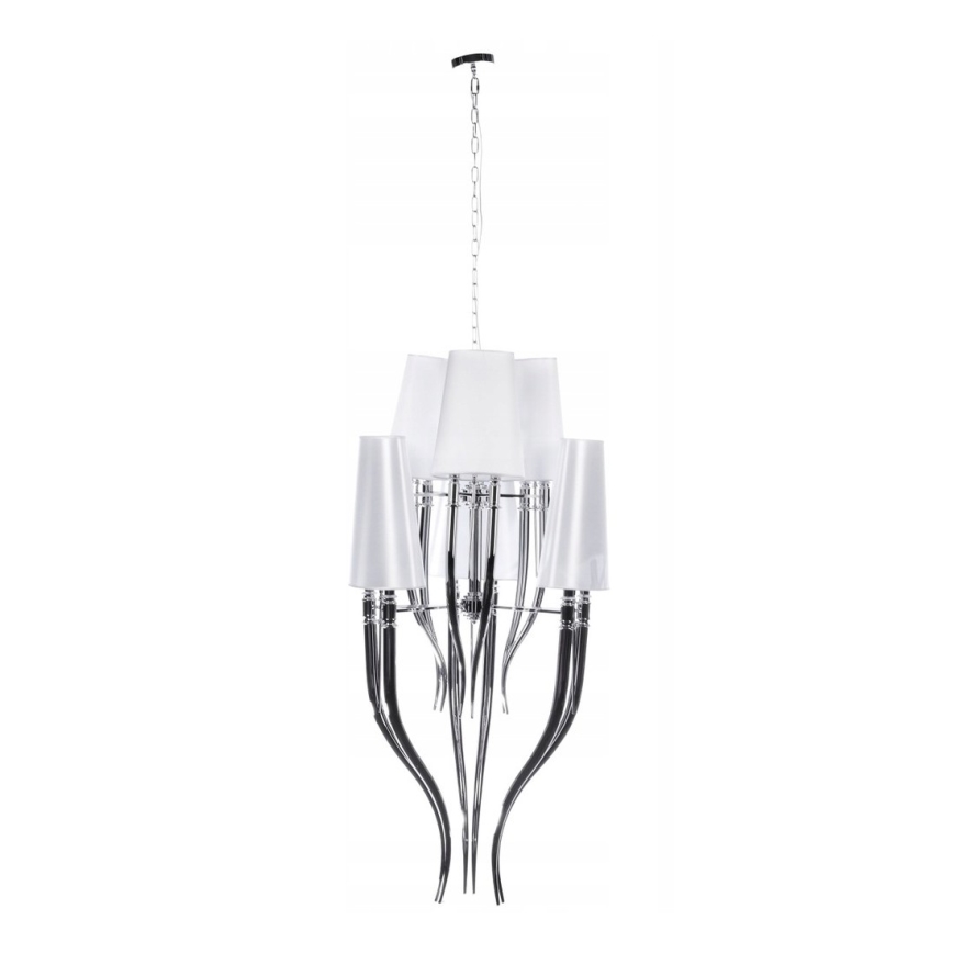 Azzardo AZ0173 - Chandelier on a chain DIABLO 12xE14/11W/230V white
