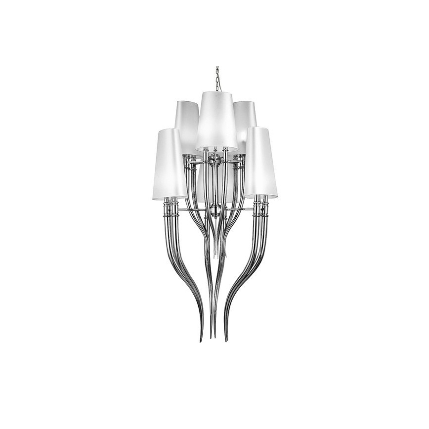Azzardo AZ0173 - Chandelier on a chain DIABLO 12xE14/11W/230V white