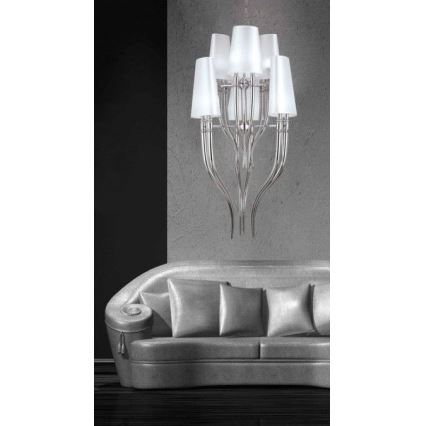 Azzardo AZ0173 - Chandelier on a chain DIABLO 12xE14/11W/230V white