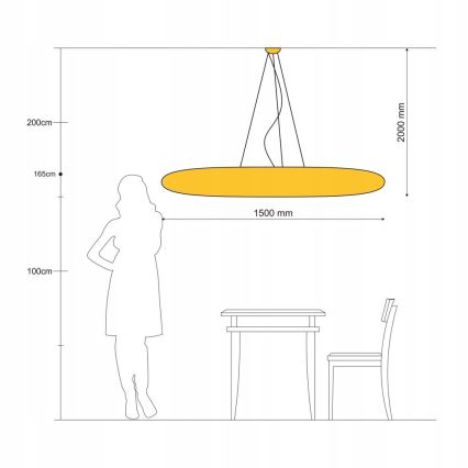 Azzardo AZ0289 - Chandelier on a string ACRYLIO 6xT5/40W/230V