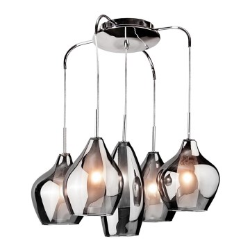 Azzardo AZ0722 - Chandelier on a string AMBER MILANO 5xG9/40W/230V