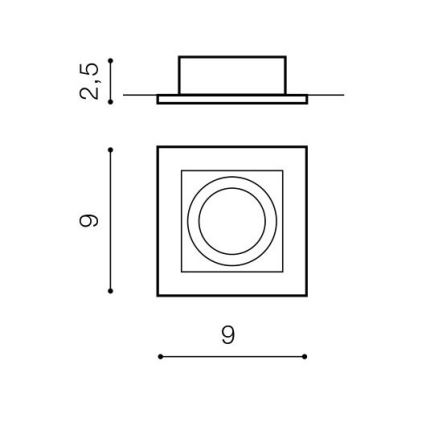 Azzardo AZ0797 - Recessed light PACO 1xGU10/50W/230V