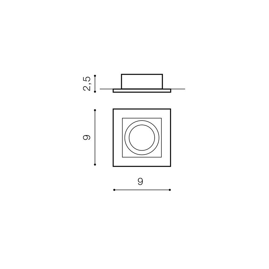 Azzardo AZ0797 - Recessed light PACO 1xGU10/50W/230V