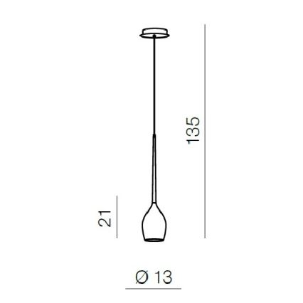 Azzardo AZ1220 - Chandelier on a string IZZA 1xE14/40W/230V