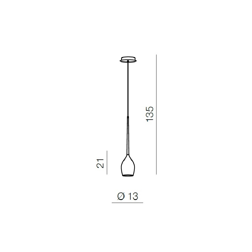Azzardo AZ1220 - Chandelier on a string IZZA 1xE14/40W/230V