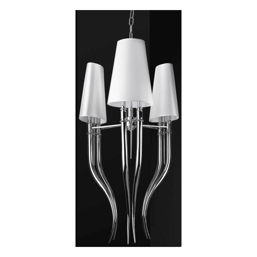 Azzardo AZ1232 - Chandelier on a chain DIABLO 6xE14/11W/230V white