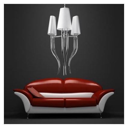 Azzardo AZ1232 - Chandelier on a chain DIABLO 6xE14/11W/230V white