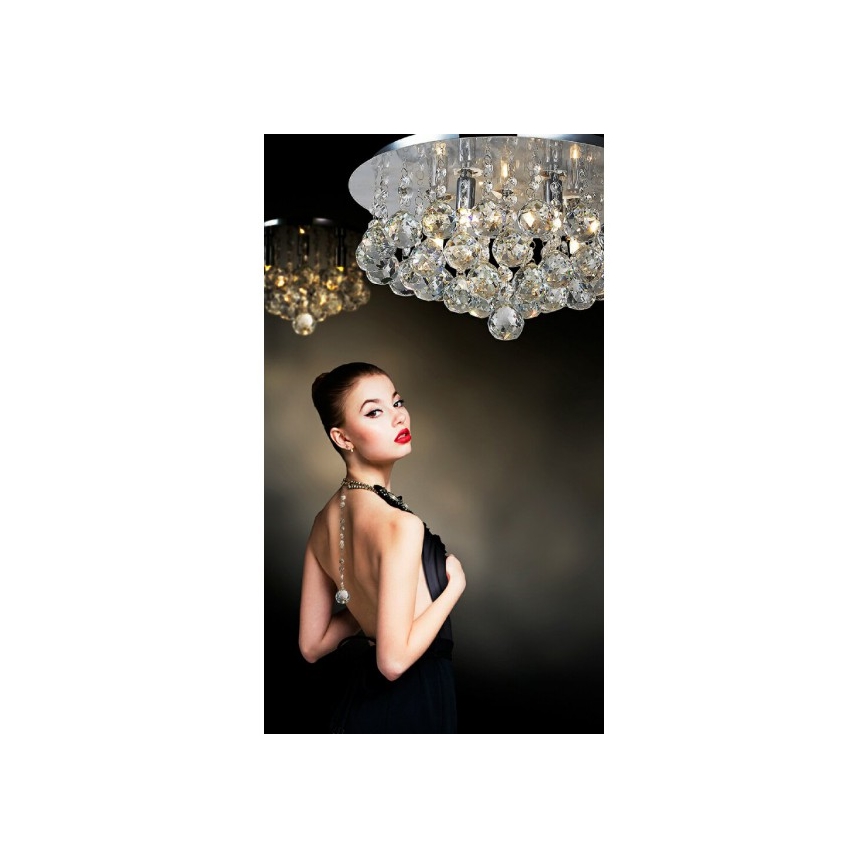 Azzardo AZ1286 - Crystal ceiling light BOLLA 5xG9/40W/230V