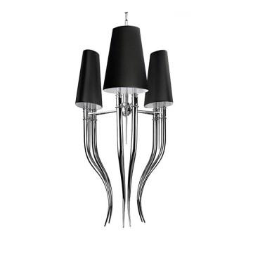 Azzardo AZ1344 - Chandelier on a chain DIABLO 6xE14/11W/230V black