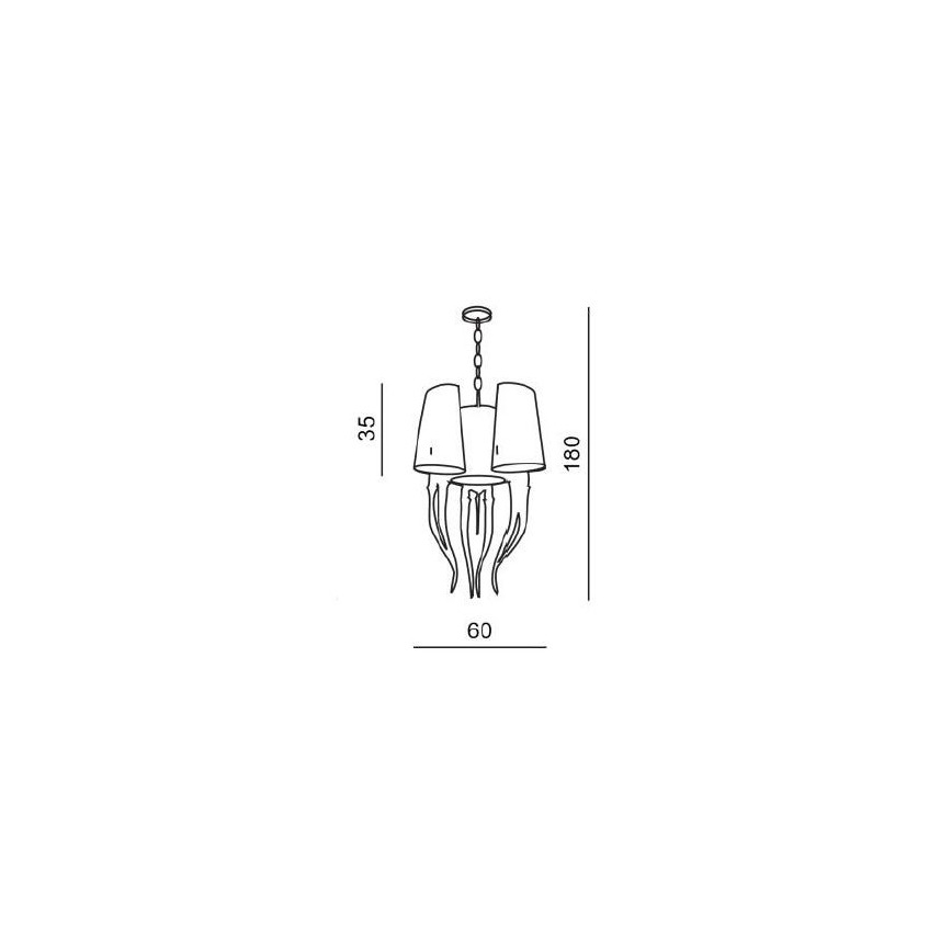 Azzardo AZ1344 - Chandelier on a chain DIABLO 6xE14/11W/230V black