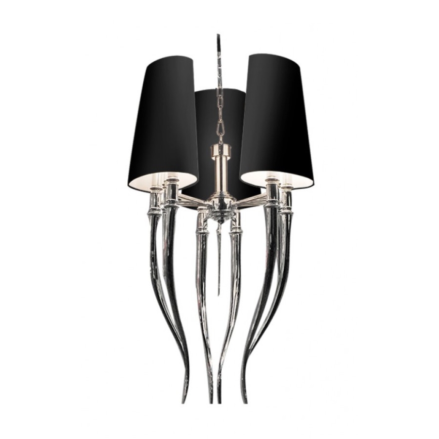 Azzardo AZ1345 - Chandelier on a chain DIABLO 6xE14/11W/230V black