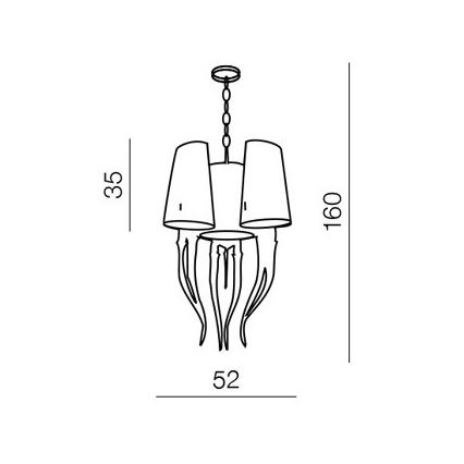 Azzardo AZ1345 - Chandelier on a chain DIABLO 6xE14/11W/230V black