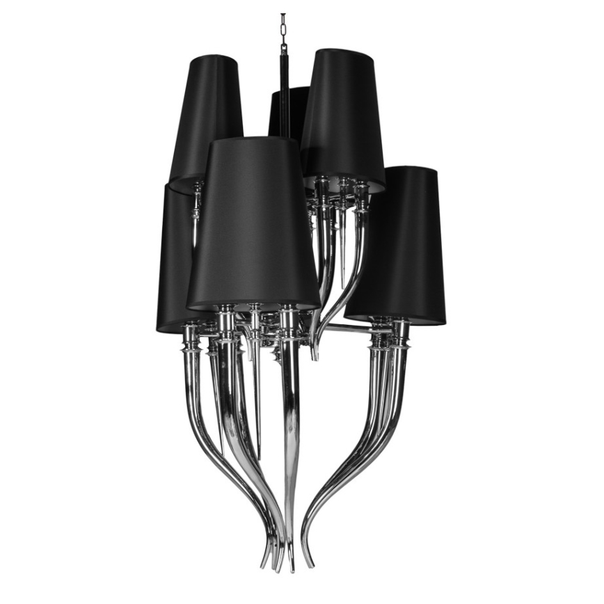 Azzardo AZ1417 - Chandelier on a chain DIABLO 12xE14/11W/230V black
