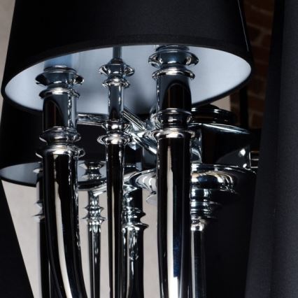 Azzardo AZ1417 - Chandelier on a chain DIABLO 12xE14/11W/230V black