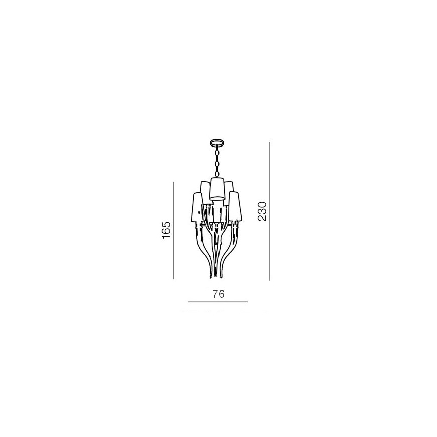 Azzardo AZ1417 - Chandelier on a chain DIABLO 12xE14/11W/230V black