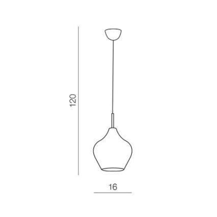 Azzardo AZ2148 - Chandelier on a string AMBER MILANO 1xG9/40W/230V