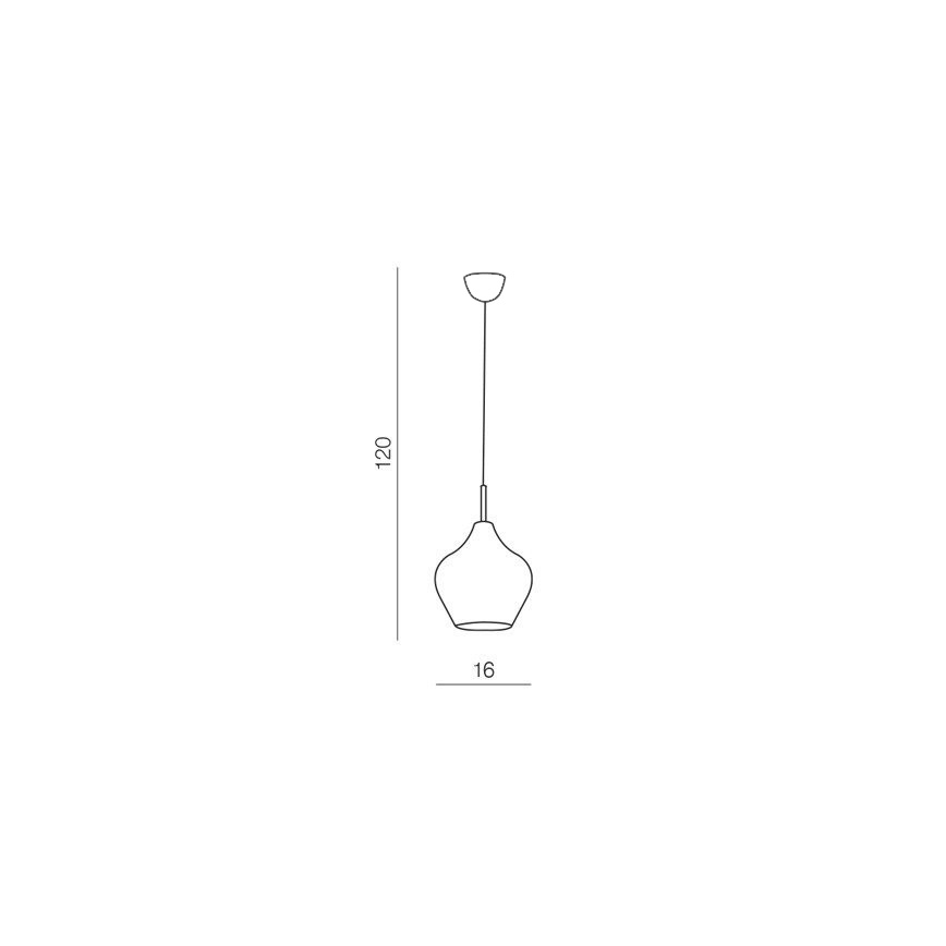 Azzardo AZ2148 - Chandelier on a string AMBER MILANO 1xG9/40W/230V