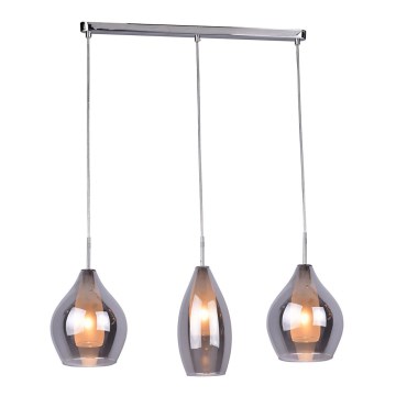 Azzardo AZ2149 - Chandelier on a string AMBER MILANO 3xG9/40W/230V