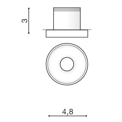 Azzardo AZ2234 - LED Recessed light OKA 1xLED/3W/230V CRI 90