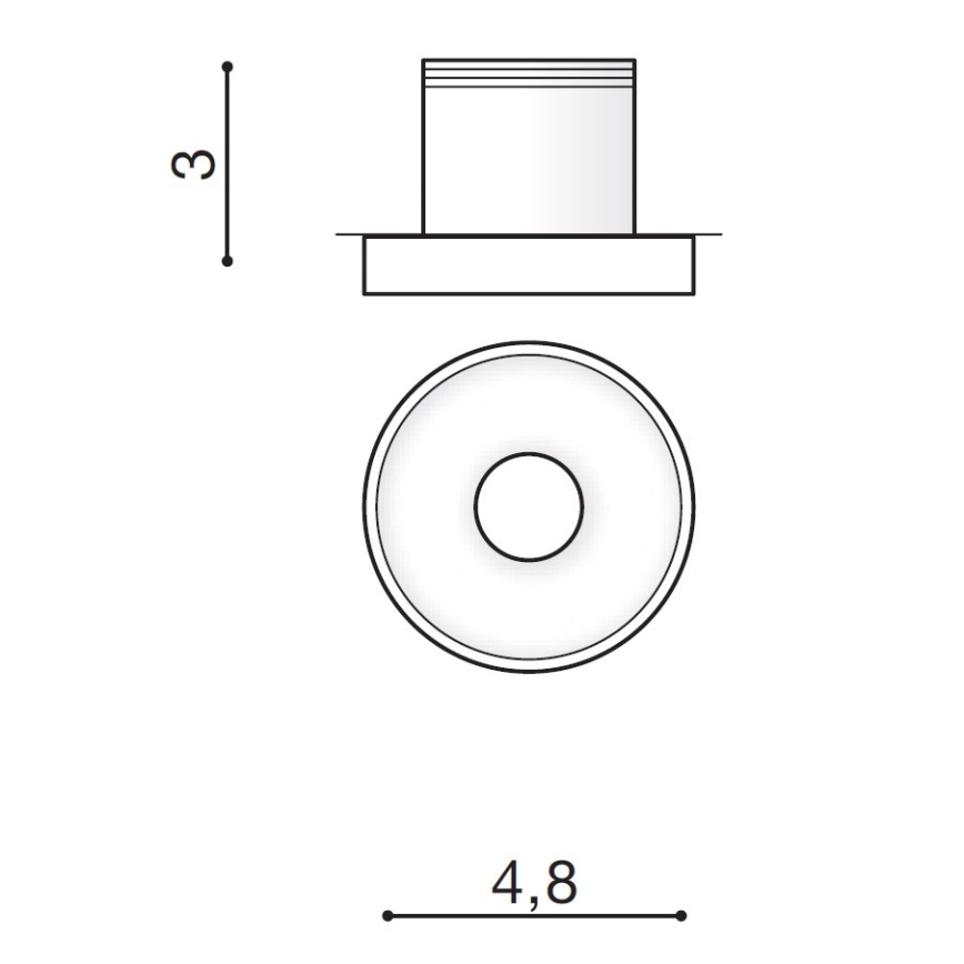Azzardo AZ2234 - LED Recessed light OKA 1xLED/3W/230V CRI 90
