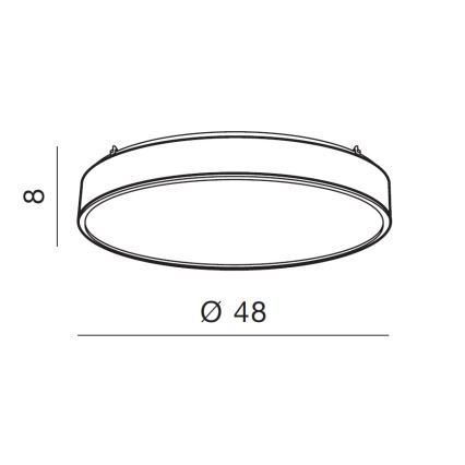 Azzardo AZ2716 - LED Dimming ceiling light COLLODI 1xLED/50W/230V + remote control