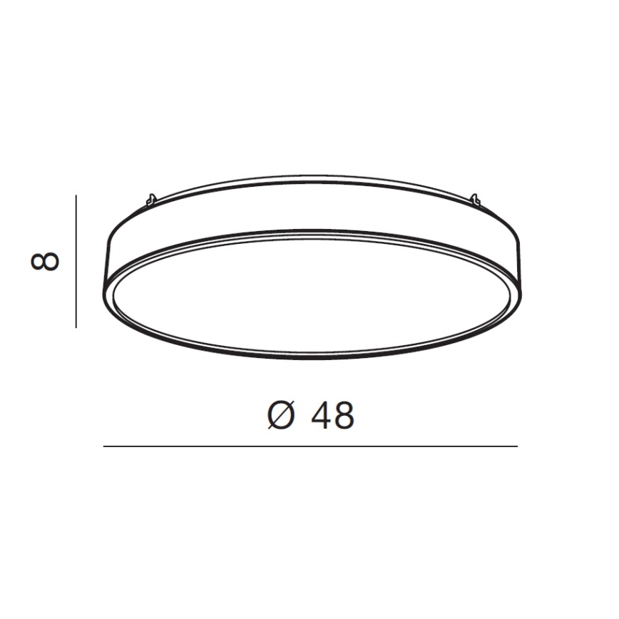 Azzardo AZ2716 - LED Dimming ceiling light COLLODI 1xLED/50W/230V + remote control