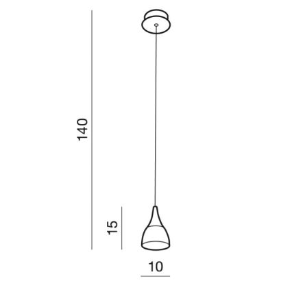 Azzardo AZ2847 - LED chandelier on a string DALMATIA 1xLED/5W/230V