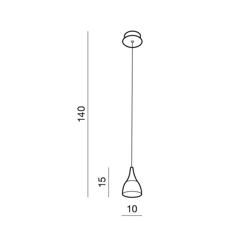 Azzardo AZ2847 - LED chandelier on a string DALMATIA 1xLED/5W/230V