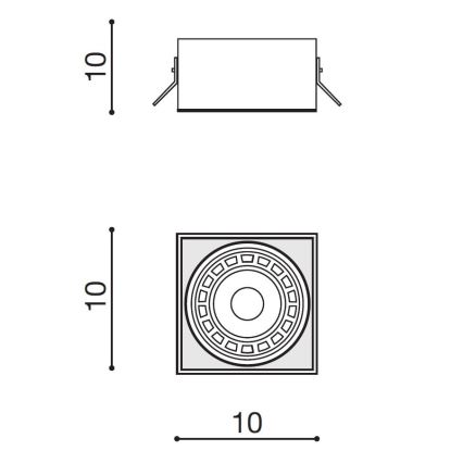 Azzardo AZ2872 - Recessed light NOVA 1xES111/50W/230V