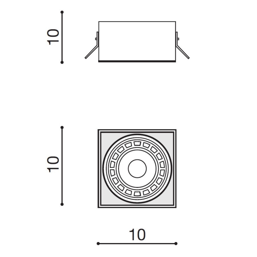 Azzardo AZ2872 - Recessed light NOVA 1xES111/50W/230V