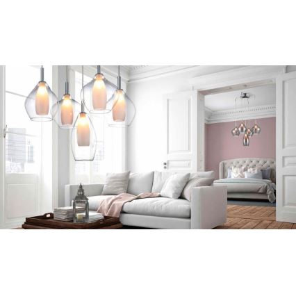 Azzardo AZ3075 - Chandelier on a string AMBER 3xG9/40W/230V