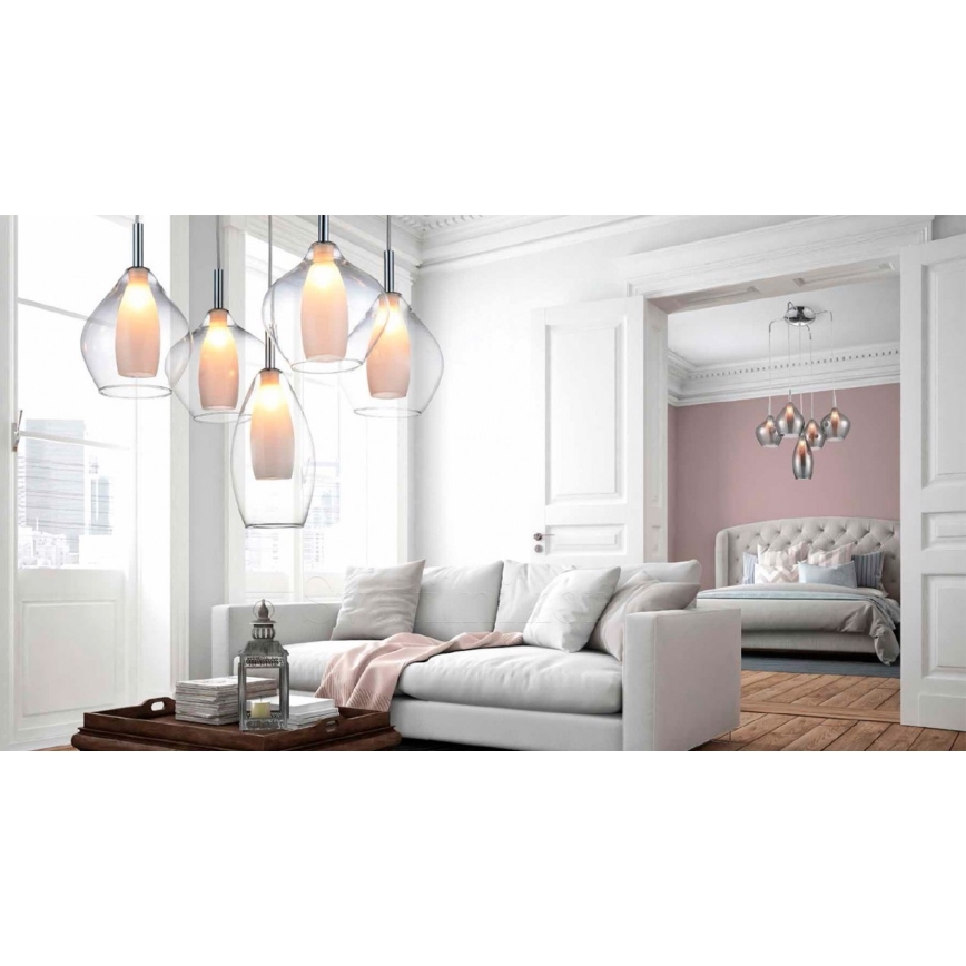 Azzardo AZ3075 - Chandelier on a string AMBER 3xG9/40W/230V