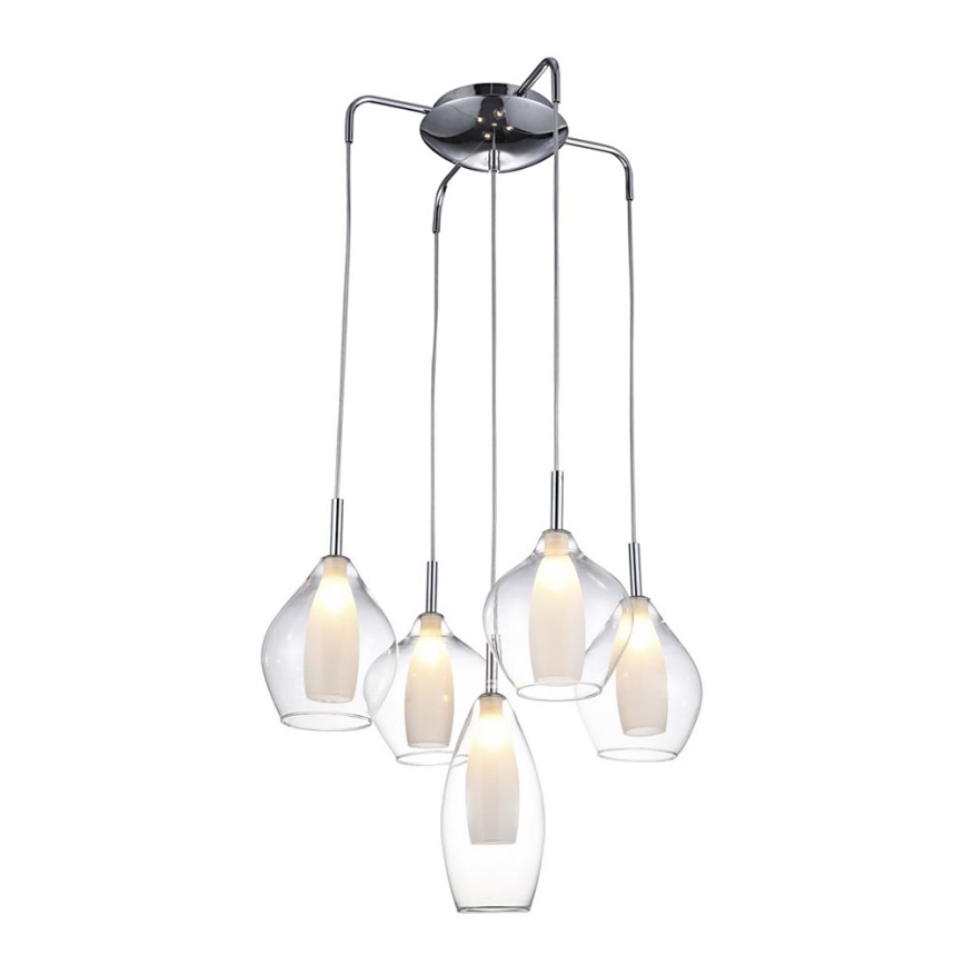 Azzardo AZ3076 - Chandelier on a string AMBER 5xG9/40W/230V