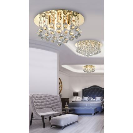 Azzardo AZ3083 - Crystal ceiling light BOLLA 5xG9/40W/230V