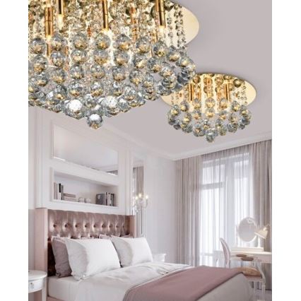 Azzardo AZ3084 - Crystal ceiling light BOLLA 10xG9/40W/230V