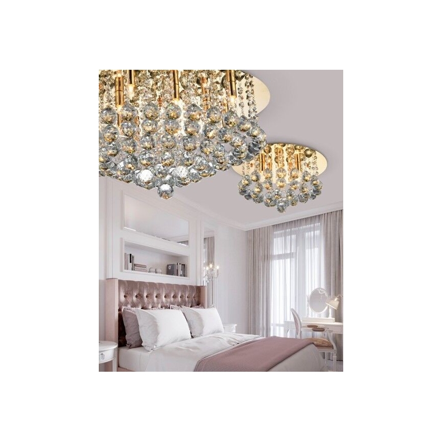Azzardo AZ3084 - Crystal ceiling light BOLLA 10xG9/40W/230V